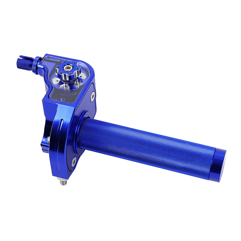 Poignée de gaz Replay 50 A BOITE TIRAGE RAPIDE 30 ALU CNC BLEU