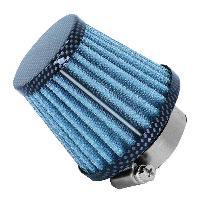 Filtre à air Replay KN MIDDLE FD CARBONE - BLEU FIXATION DROITE DIAM 35 - 28