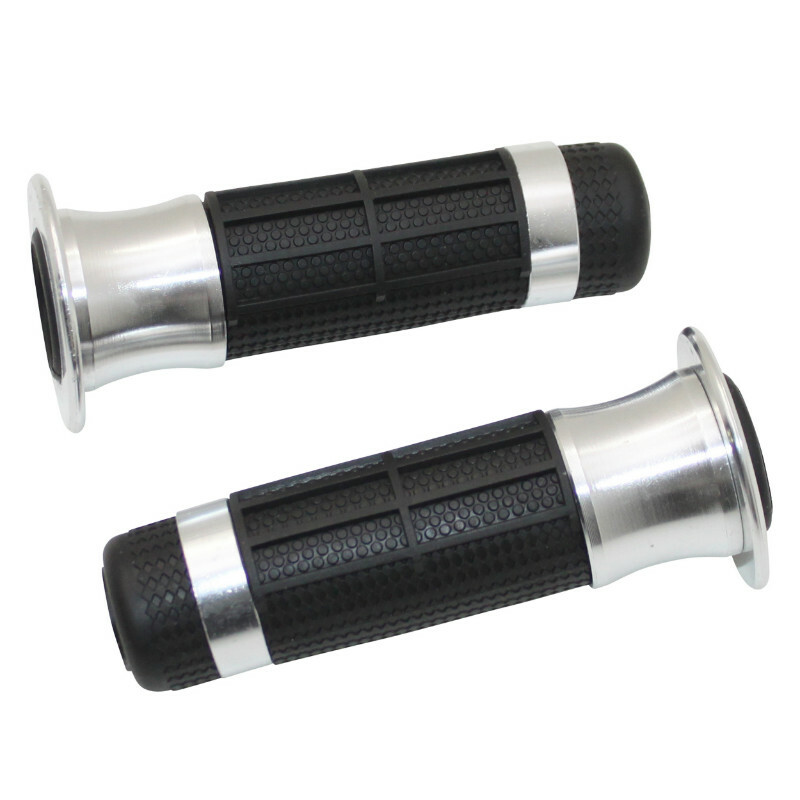 Poignées de guidon Replay MOTO ON ROAD R382 ARGENT CLOSED END 115mm CROSS - MX PAIRE