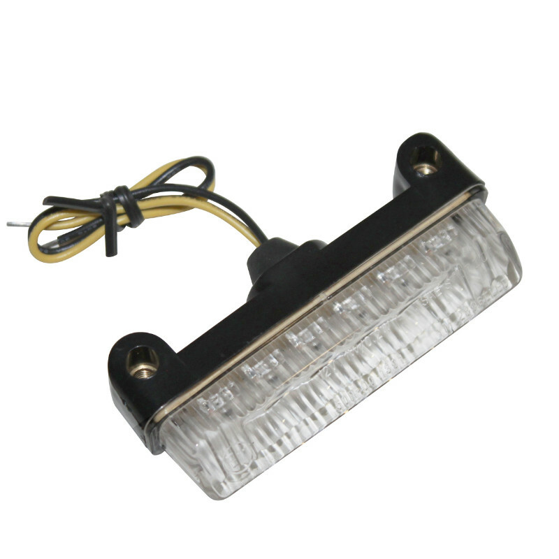 Eclairage de plaque Replay IMMATRICULATION BARETTE 6 LEDS TRANSPARENT - L 78MM - H 16mm 24mm HOMOLOGUE CE