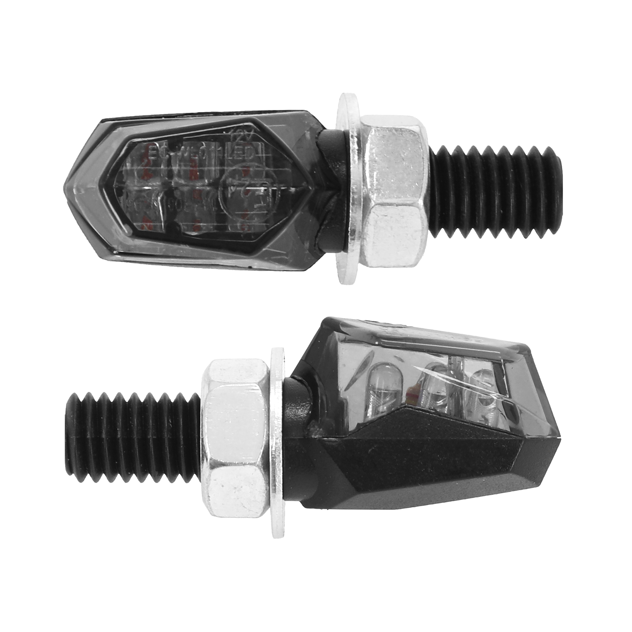Clignotant Replay UNIVERSEL XRUN 5 6 LEDS MICRO FUME - L 24mm - H 13mm 16mm HOMOLOGUE CE PAIRE
