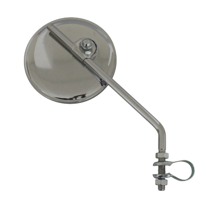 Rétroviseur Replay UNIVERSEL VINTAGE ROND ACIER CHROME REVERSIBLE REGLABLE EN HAUTEUR DIAM 100mm