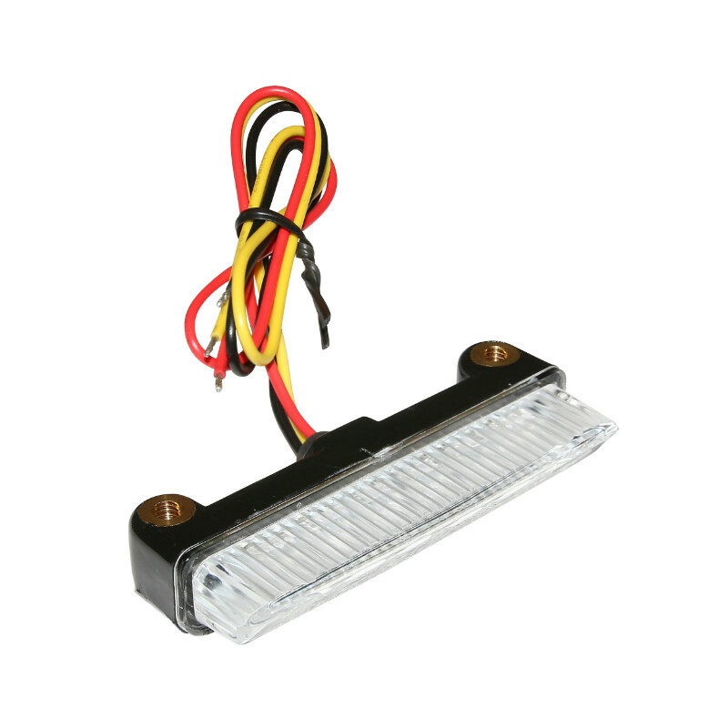 Feux arrière Replay FEU UNIVERSEL A LEDS BARETTE TRANSPARENT - STOP 6 ROUGES HOMOLOGUE CE