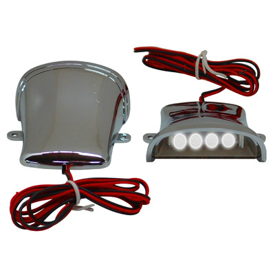 Eclairage de plaque Replay DECO SOUS TABLIER CHROME LEDS BLANCHES L 58mm - H 27mm 60mm LA PAIRE