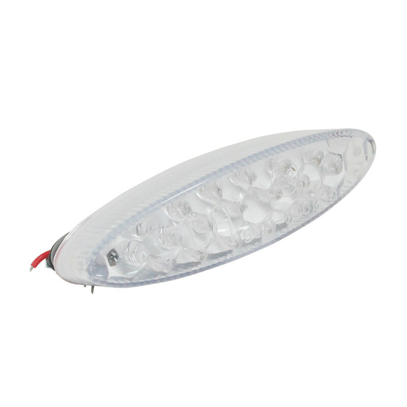 Feux arrière Replay FEU UNIVERSEL A LEDS OVALE TRANSPARENT STOP 19 ROUGES