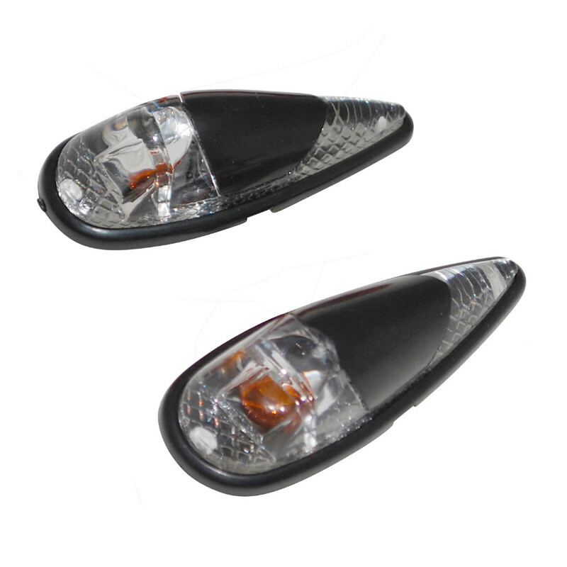 Clignotant Replay DECO GOUTTE EAU FENDER TRANSPARENT - AMPOULE ORANGE L 61mm - H 22mm 18mm