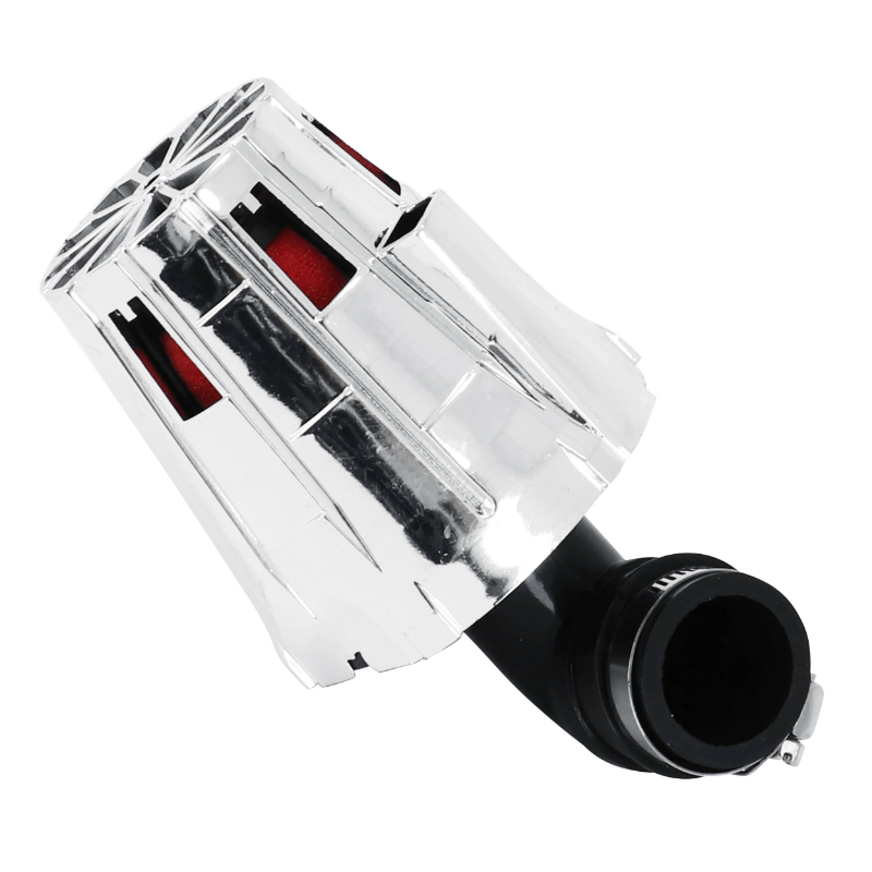 Filtre à air Replay E5 BOX CHROME MOUSSE ROUGE FIXATION COUDE 90 DIAM 35 - 28