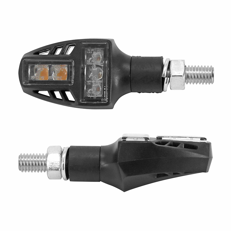 Clignotant Replay UNIVERSEL T COMPACT 5 LEDS FONCTION FEU POSITION STOP TRANSPARENT - L 56mm - H 27mm 23mm HOMOLOGUE CE PAIRE