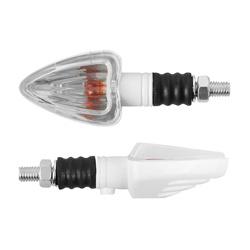 Clignotant Replay UNIVERSEL MINI TRIANGLE A AMPOULE BA9S TRANSPARENT - BLANC L 83mm - H 37mm 28mm PAIRE