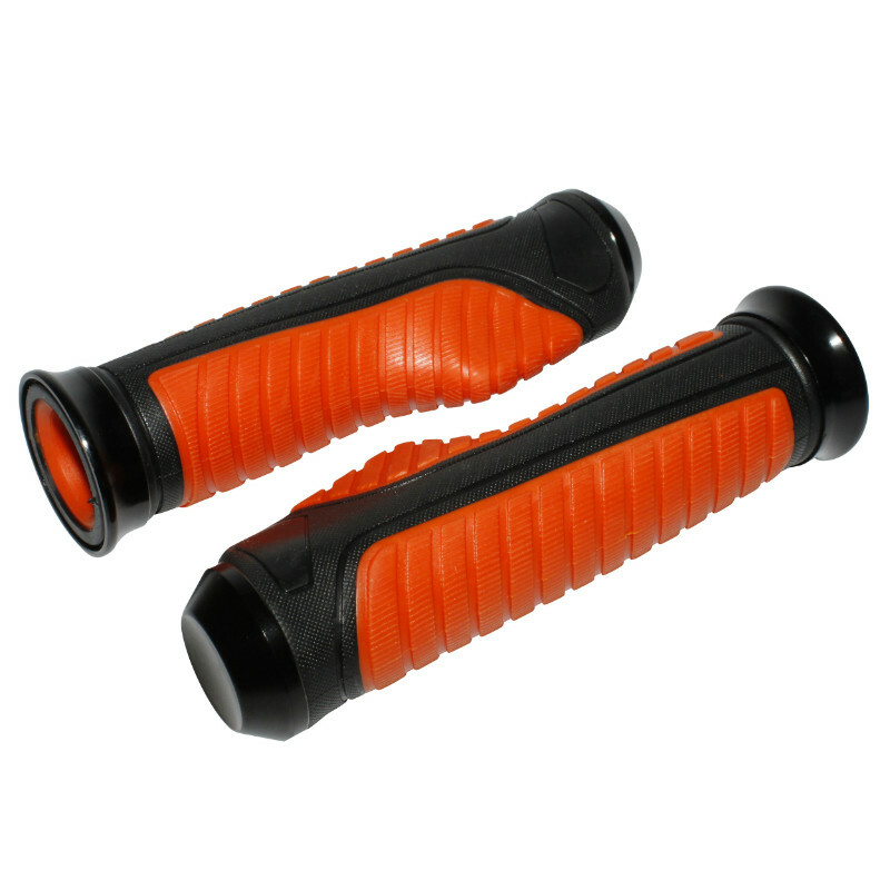 Poignées de guidon Replay ON ROAD ANATOMIC ORANGE 127mm - CLOSED END PAIRE