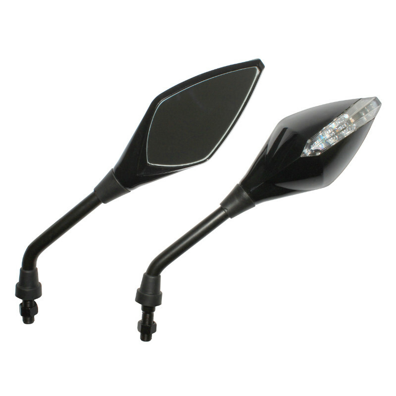 Rétroviseur Replay SCOOT STREET BRILLANT IMITATION LEDS TIGE DIAM 10
