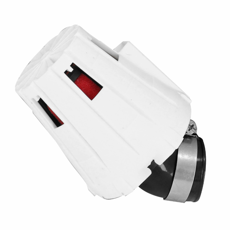 Filtre à air Replay E5 BOX BLANC MOUSSE ROUGE FIXATION COUDE 45 DIAM 35 - 28