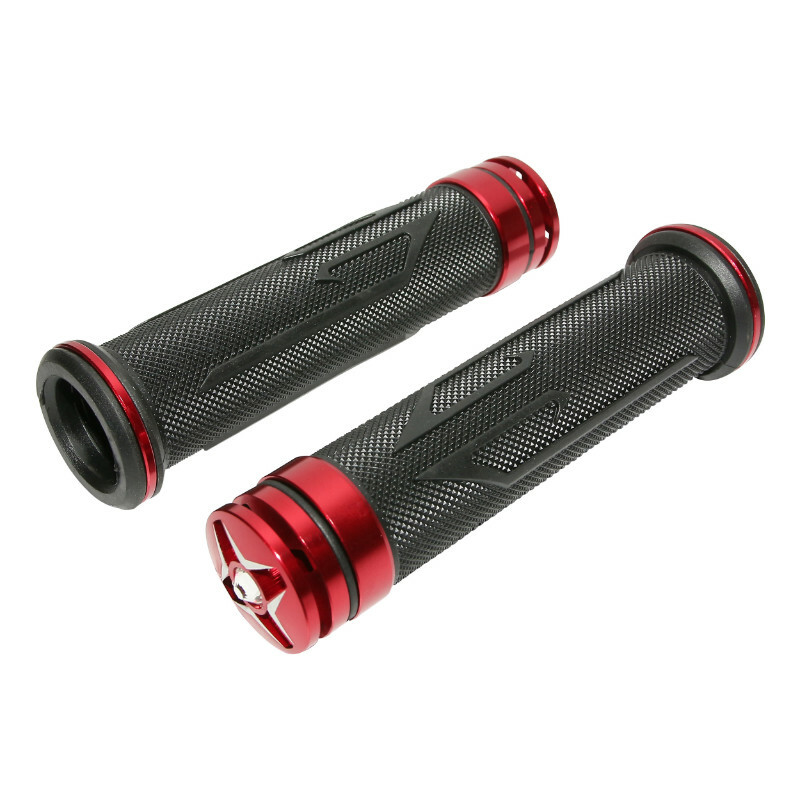 Poignées de guidon Replay SCOOT DIAMANT - ROUGE CLOSED END 135mm PAIRE