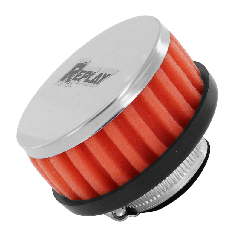 Filtre à air Replay R BOX FD CHROME - ROUGE FIXATION DROITE DIAM 35 - 28
