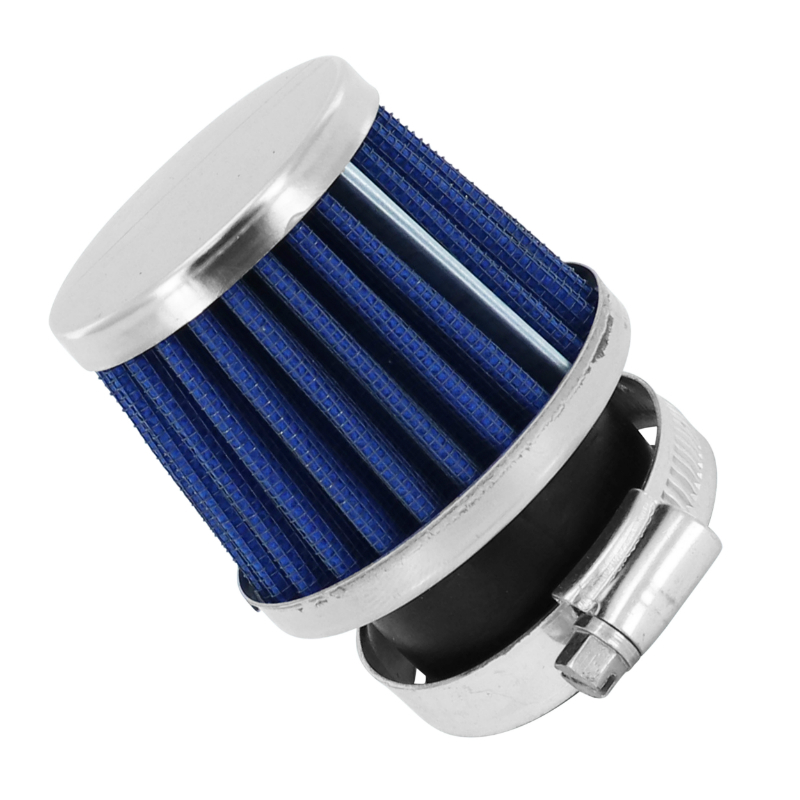 Filtre à air Replay KN SMALL FD CHROME - BLEU FIXATION DROITE DIAM 35 - 28