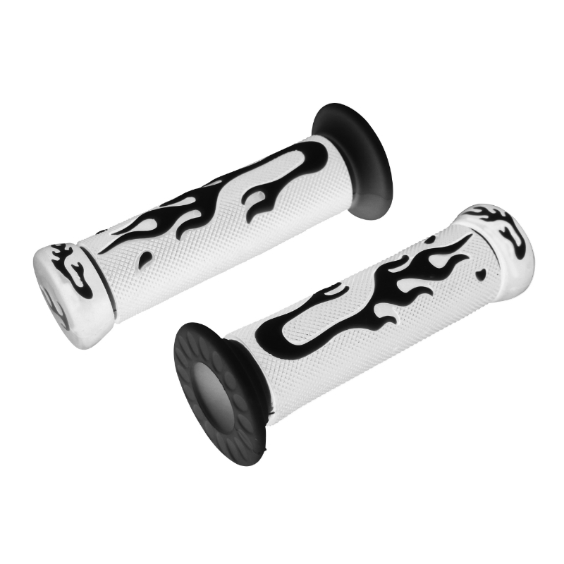 Poignées de guidon Replay SCOOT FLAMING BLANC - CLOSED END PAIRE