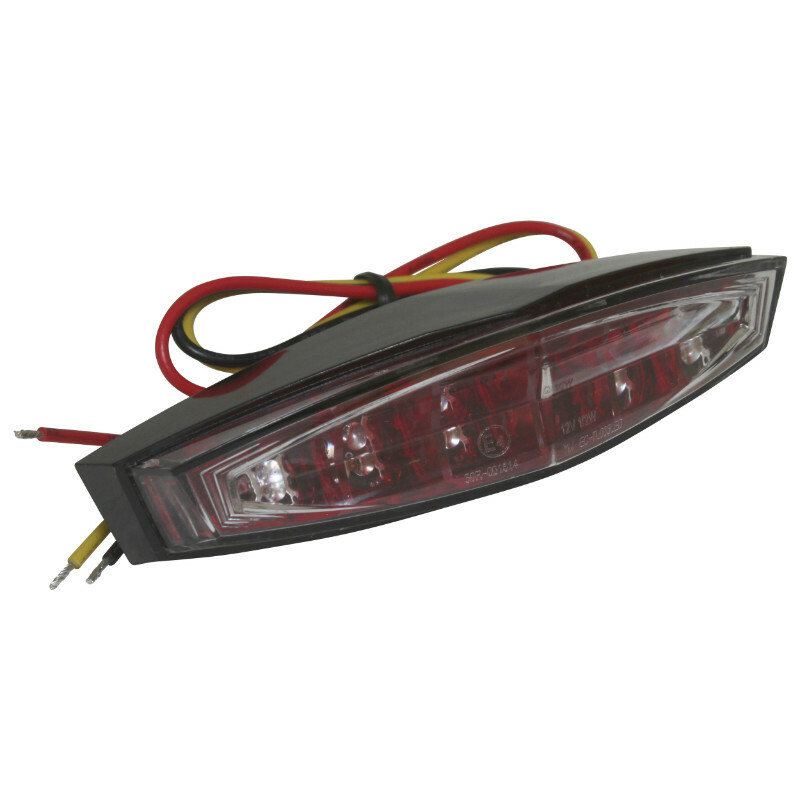 Feux arrière Replay FEU UNIVERSEL A LEDS TRIANGLE TRANSPARENT - STOP 6 ROUGES HOMOLOGUE CE