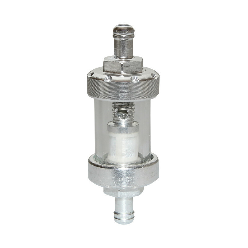 Filtre à essence Replay CYLINDRIQUE ALU DIAM 6mm TRANSPARENT - ARGENT