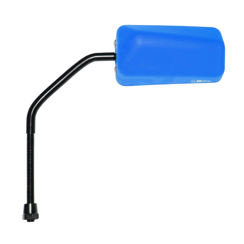 Rétroviseur Replay SCOOT F1 RUBBER MAT BLEU FLUO DIAM 8 REVERSIBLE x1 TIGE LONGUE