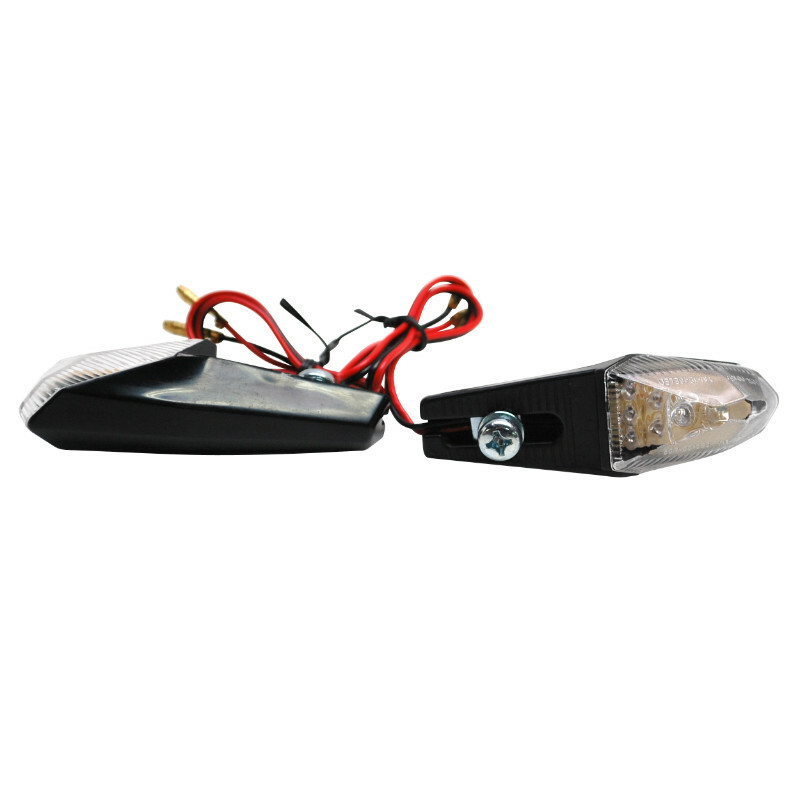 Clignotant Replay UNIVERSEL MICRO 7 LEDS BASE ABS TRANSPARENT - L 83mm - H 27mm 25mm HOMOLOGUE CE