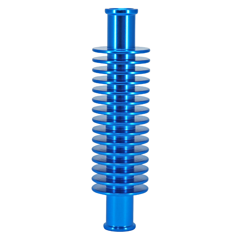 Radiateur de durite Replay EAU ALU CNC BLEU FORME ROND 133x35 mm,FIXATION 17 mm