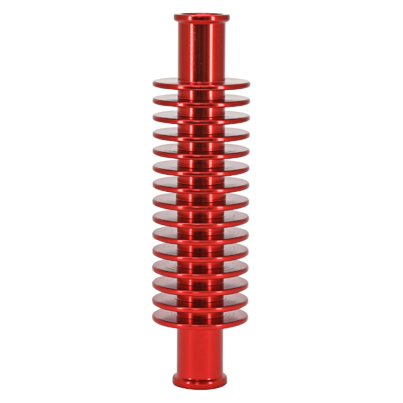 Radiateur de durite Replay EAU ALU CNC ROUGE FORME ROND 133x35 mm,FIXATION 17 mm