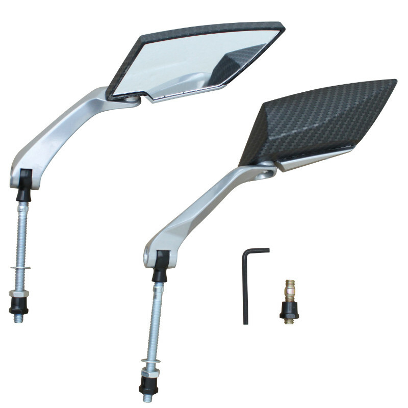 Rétroviseur Replay SCOOT X - RUN2 CARBONE MAT PAIRE TIGE DIAM 8mm L90mm