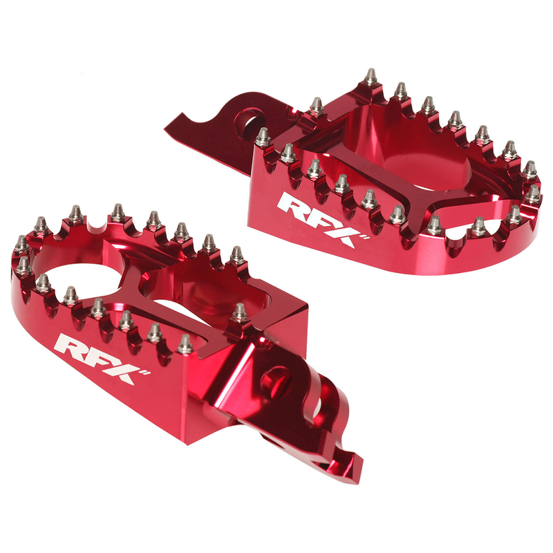 Repose-pieds RFX en aluminium CNC trial Pro (Rouge)