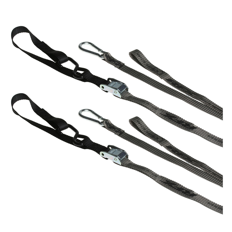 Sangle de transport RFX s d'arrimage série 1.0 Race (Gris/Noir) avec boucle supplémentaire clip mousqueton
