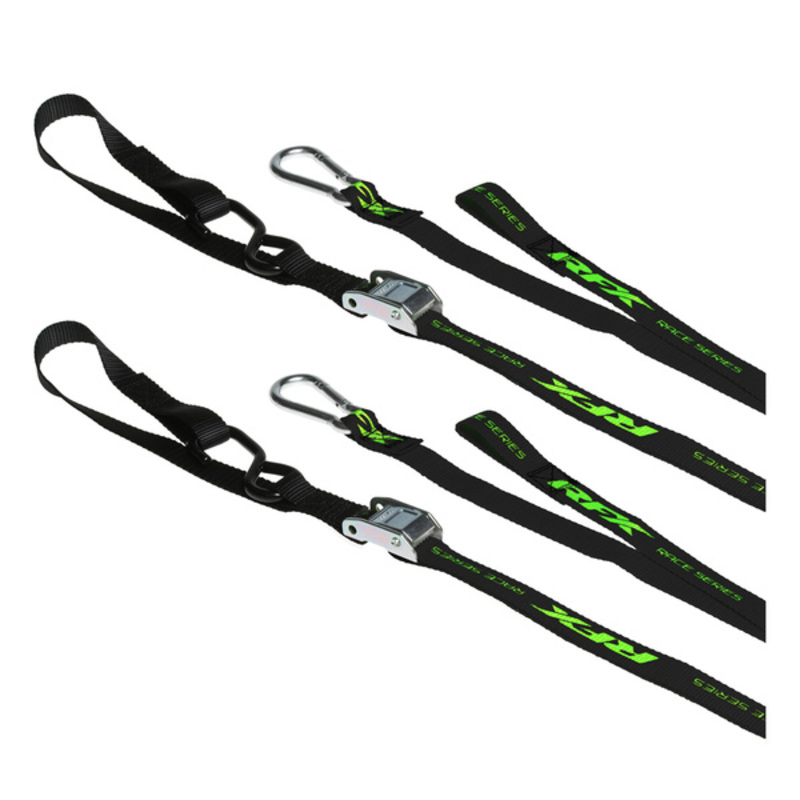 Sangle de transport RFX s d'arrimage série 1.0 Race (Noir/Haute visibilité) avec boucle supplémentaire clip mousqueton