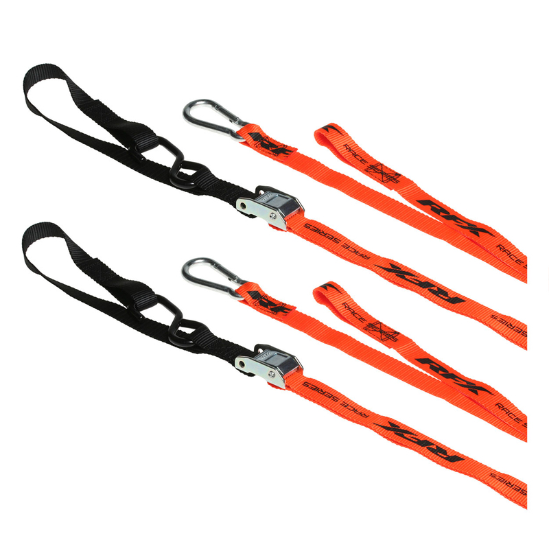 Sangle de transport RFX s d'arrimage série 1.0 Race (Orange/Noir) (Orange/Noir) avec boucle supplémentaire clip mousqueton