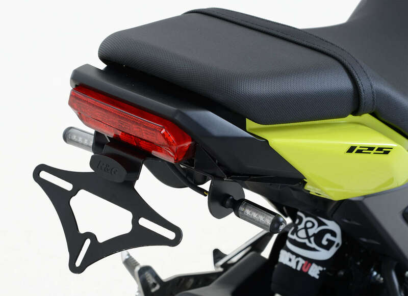 Support de plaque R&G Racing noir compatible micro clignotants