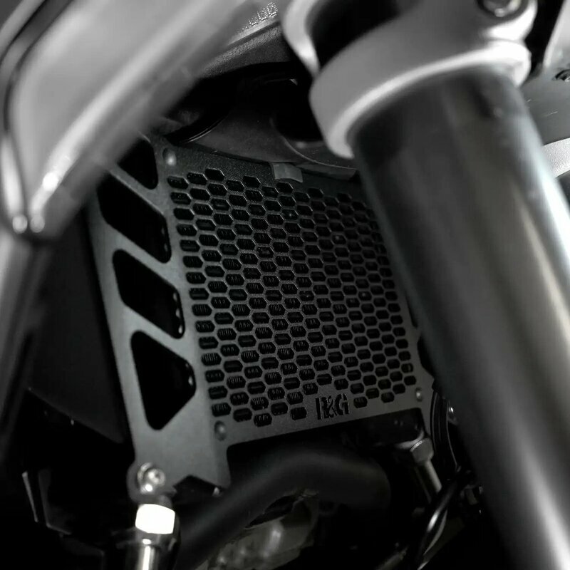 RGRACING Protection de radiateur R&G Racing Grille huile — noir