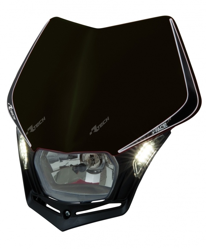 Plaque phare Racetech V-Face Led noir