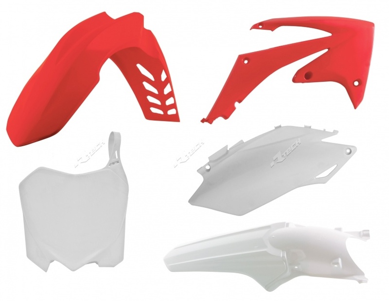 Kit plastiques Racetech couleur origine rouge/blanc