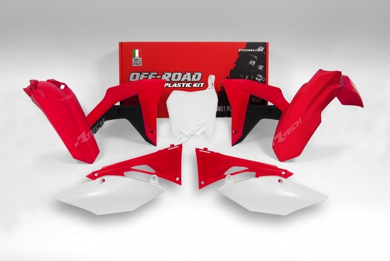 Kit plastiques Racetech couleur origine (2017) rouge/noir/blanc