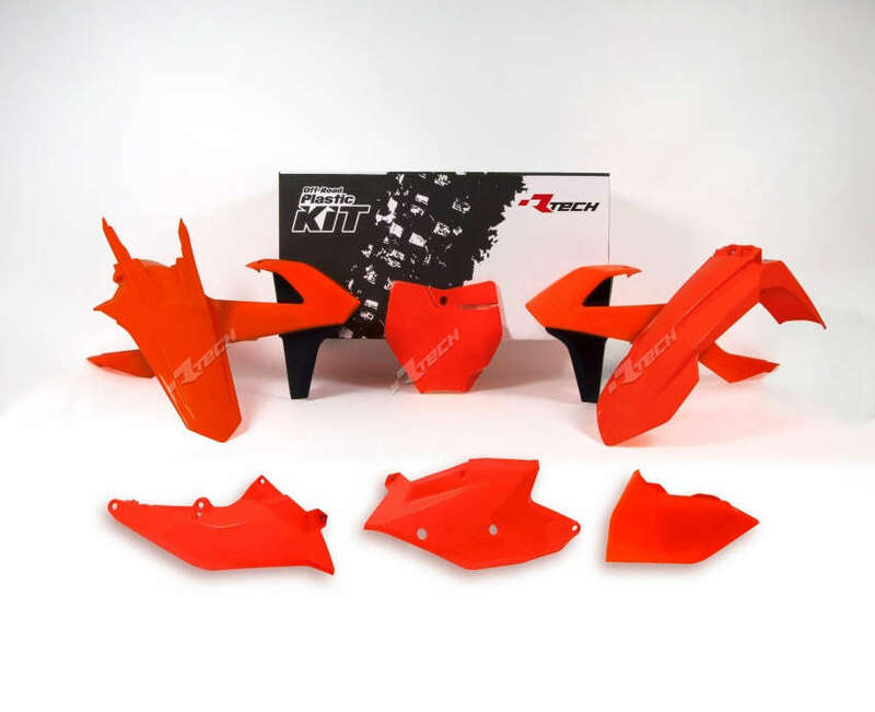 Kit plastiques Racetech orange fluo/noir