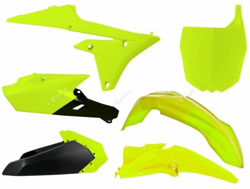 Kit plastiques Racetech jaune fluo/noir
