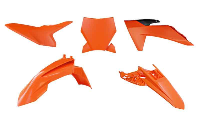 RACETECH Kit plastiques Racetech — orange