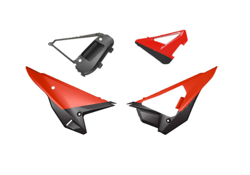 Plaques latérales Racetech Kit Revolution - rouge