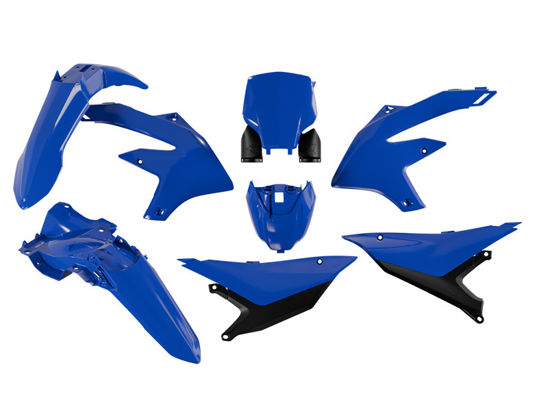 Kit plastiques Racetech 6 pièces bleu