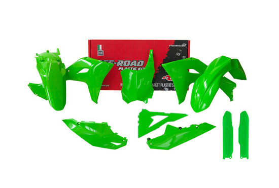 Kit plastiques R-tech 6p protec fourche KAWA vert