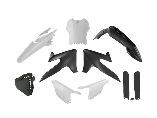 Kit plastiques R-tech 7 p Noir Blanc