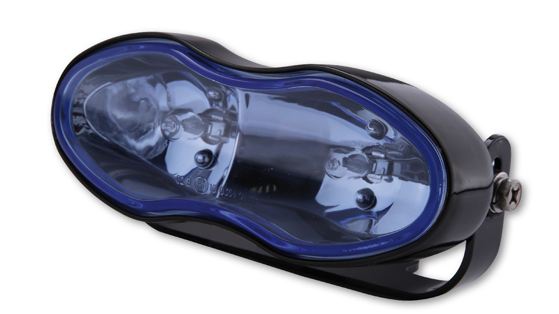 Phare avant Shin Yo Eclairage de route/feu de brouillard noir verre bleu 2x H3 55W