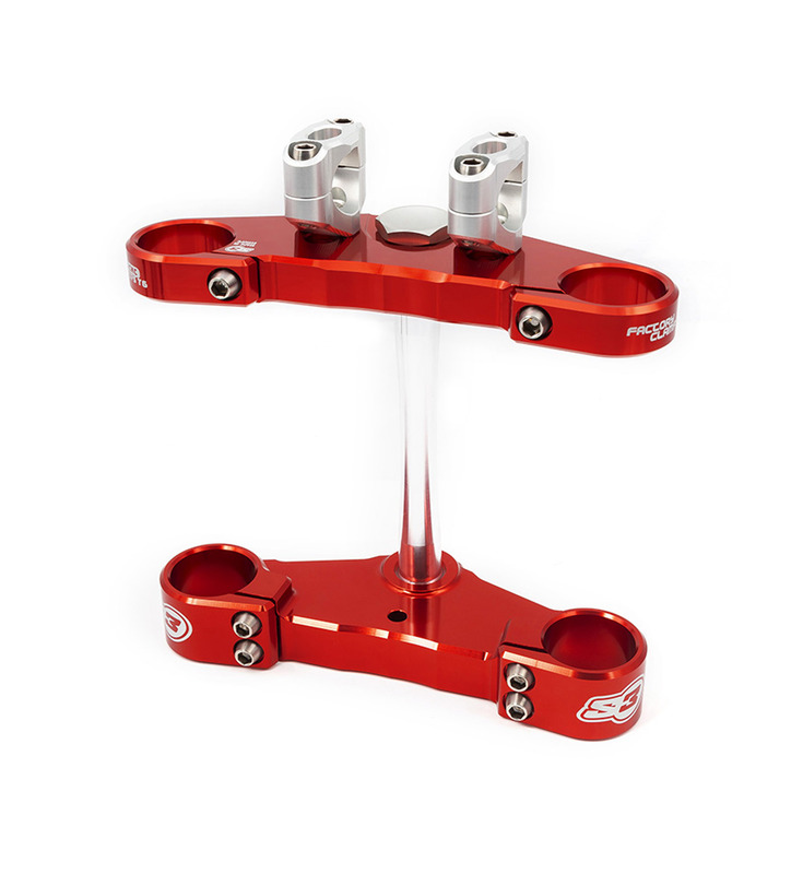 Tés de fourche S3 complet Ø39mm rouge Gas Gas Pro Tech