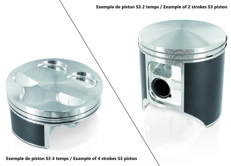 Kit piston S3 coulé Ø53,95mm compression standard