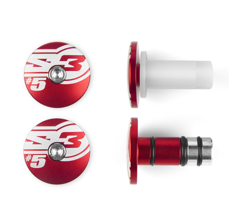 Embouts de guidon S3 s End 5 Ø12mm rouge