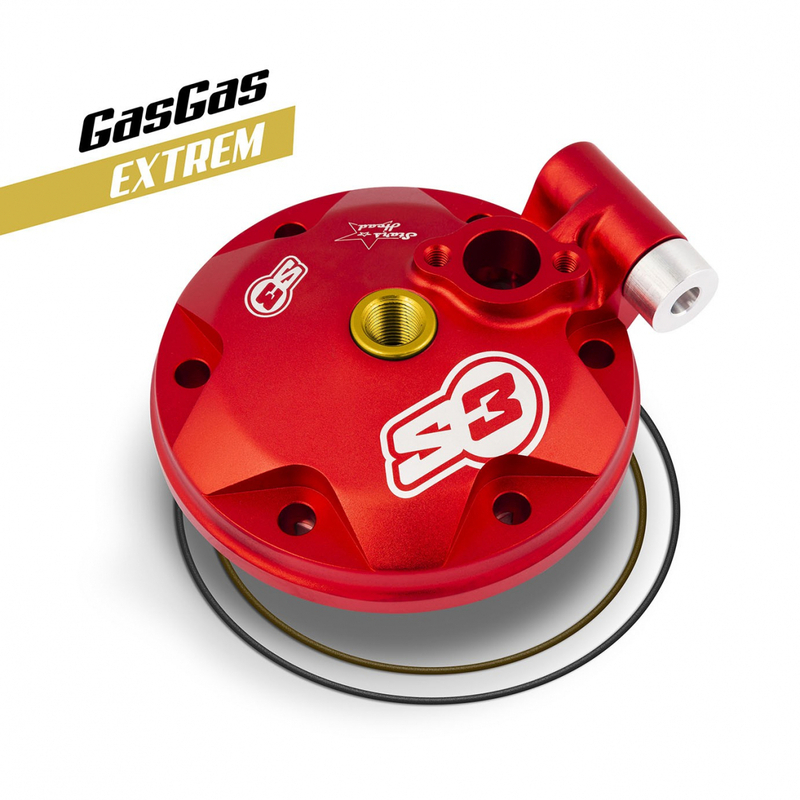 Kit culasse et insert S3 Extreme Enduro basse compression rouge Gas