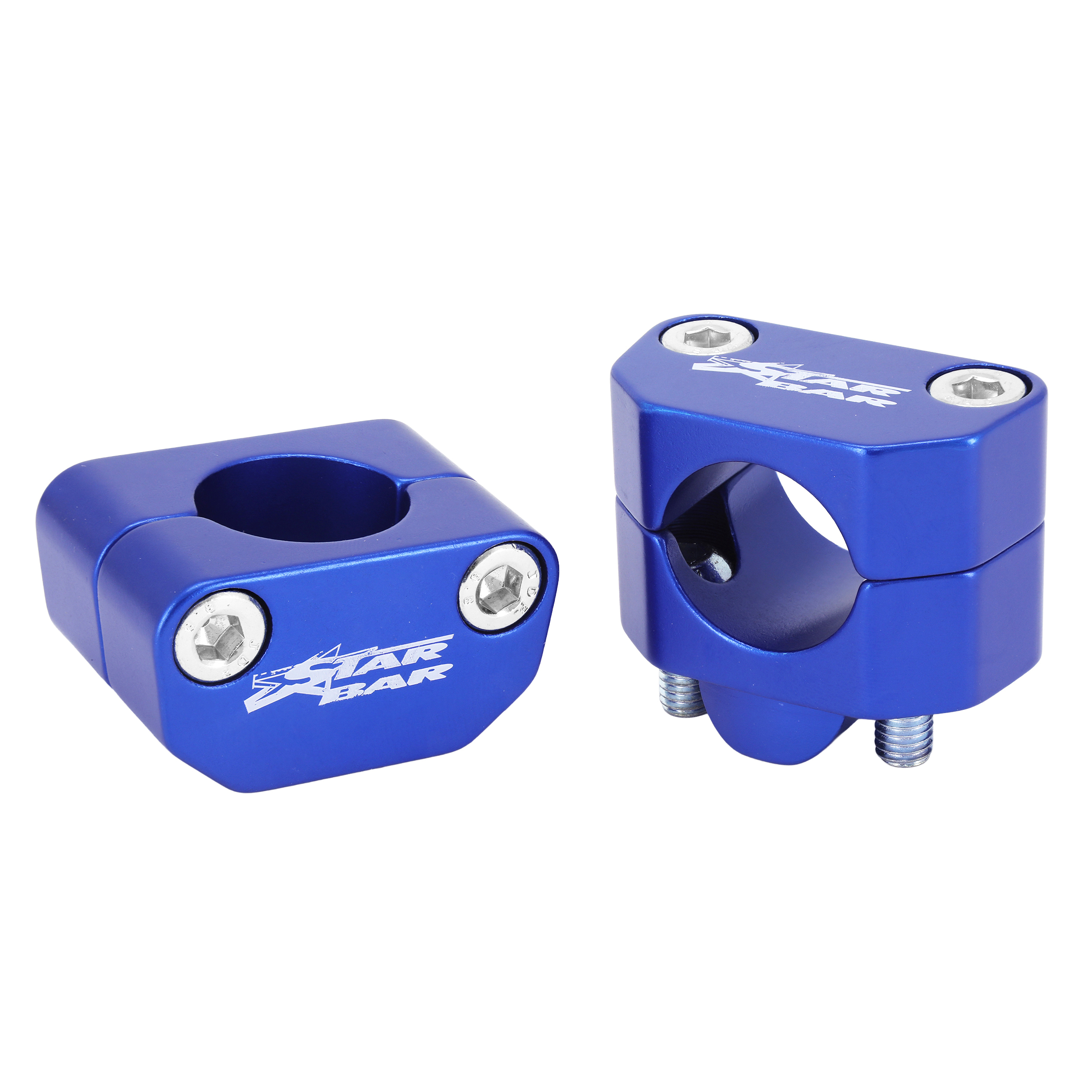 Pontet de guidon Star Bar UNIVERSEL ALU DIAM 28,6mm BLEU PAIRE
