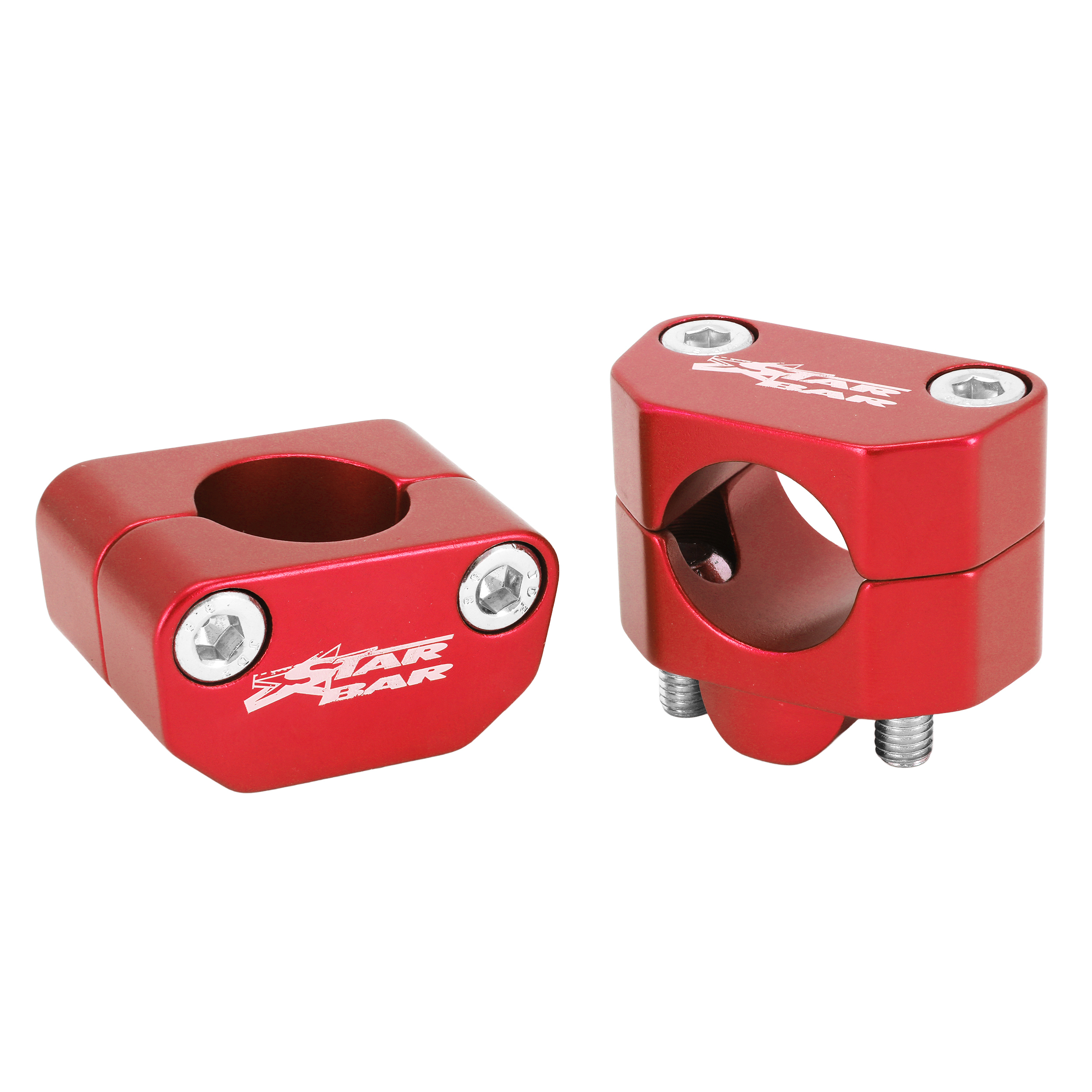 Pontet de guidon Star Bar UNIVERSEL ALU DIAM 28,6mm ROUGE PAIRE